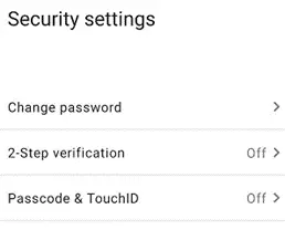 Security Settings